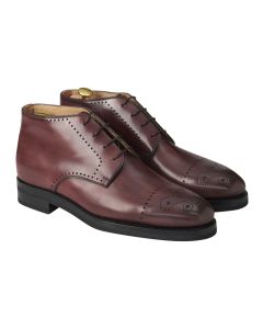 Kiton Kiton Burgundy Leather Dress Shoes Burgundy 000