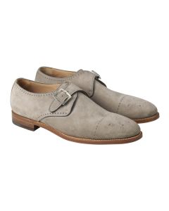 Kiton Kiton Gray Leather Suede Dress Shoes Gray 000