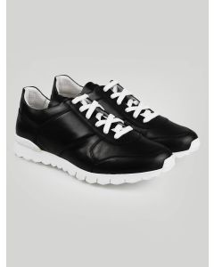 Kiton Kiton Black Leather Sneakers Black 000