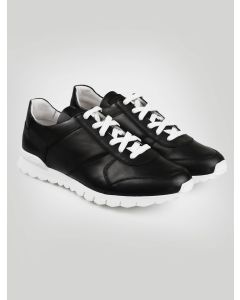 Kiton Kiton Black Leather Sneakers Black 000