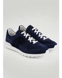 Kiton Kiton Blue Leather Suede Sneakers Blue 000