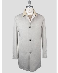 Kiton Kiton Gray White Cashmere PL Overcoat Gray / White 000