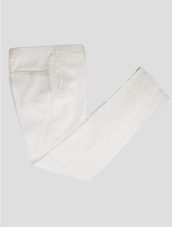Isaia Isaia White Linen Pants White 000