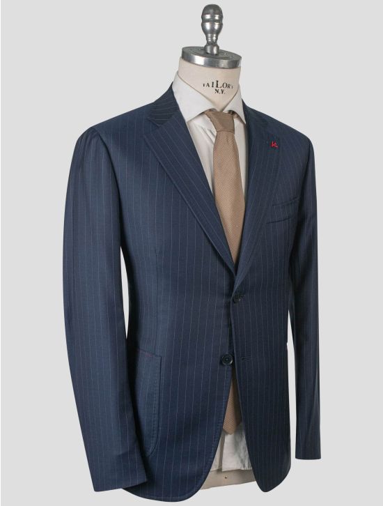 Isaia Isaia Blue Wool Suit Blue 001