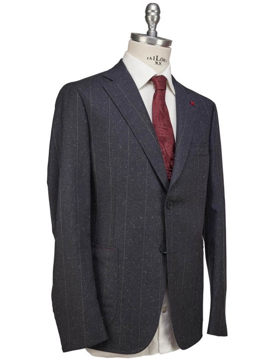 Isaia Isaia Blue Wool Silk Suit Blue 001