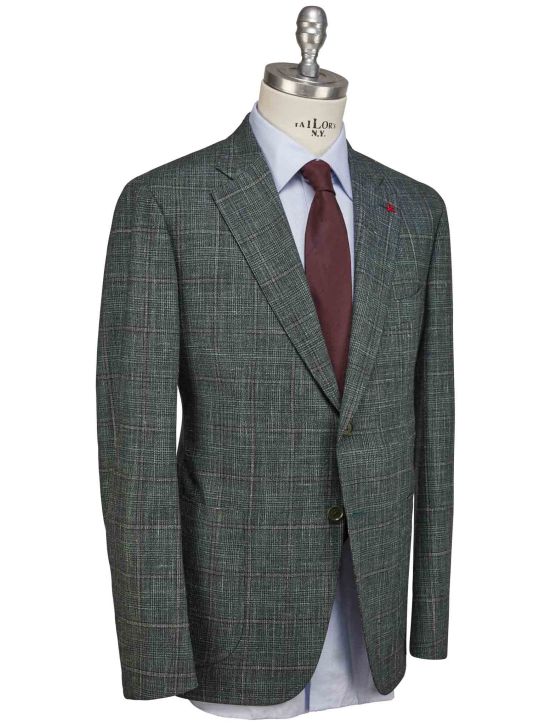 Isaia Isaia Blue Wool Silk Linen Suit Multicolor 001