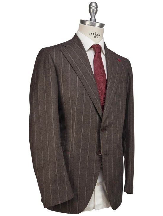 Isaia Isaia Brown Wool Suit Brown 001