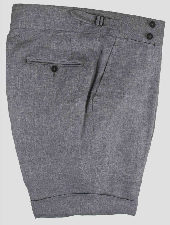 Isaia Isaia Gray Linen Short Pant Gray 000