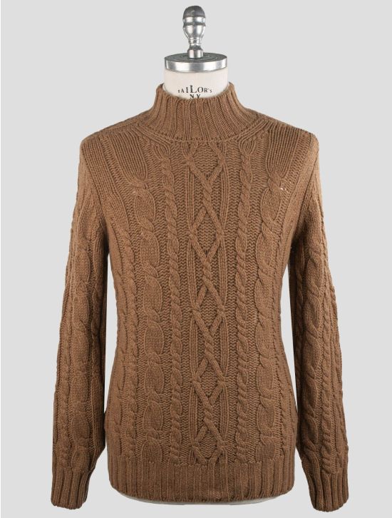 Gran Sasso Gran Sasso Brown Cashmere Virgin Wool Sweater Half Neck Brown 000