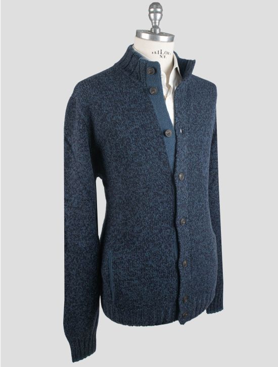 Gran Sasso Gran Sasso Blue Virgin Wool Sweater Cardigan Blue 001