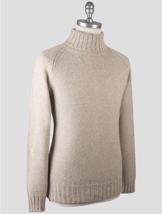 Gran Sasso Gran Sasso Beige Cashmere Virgin Wool Sweater Turtleneck Beige 001