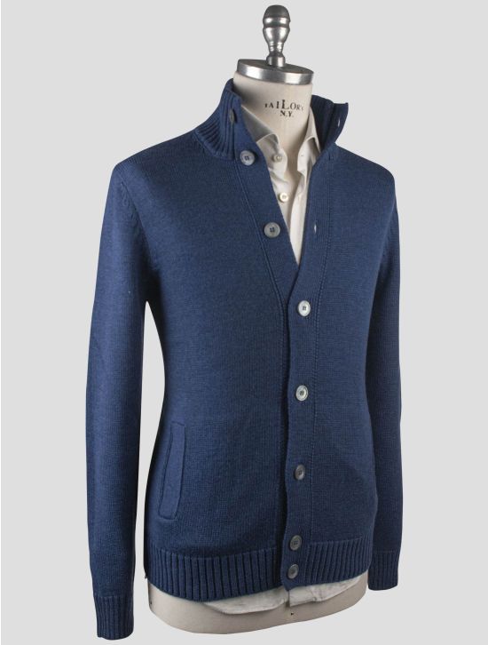 Gran Sasso Gran Sasso Blue Virgin Wool Sweater Cardigan Blue 001