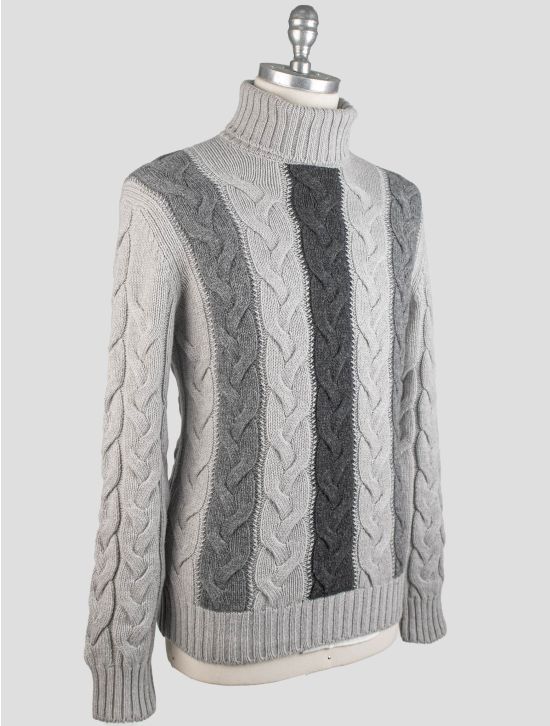 Gran Sasso Gran Sasso Gray Virgin wool Sweater Turtleneck Gray 001