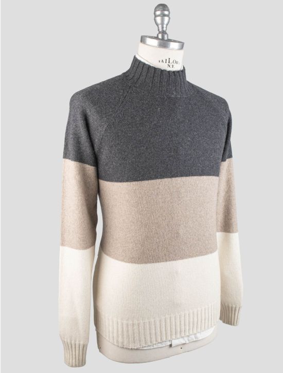 Gran Sasso Gran Sasso Multicolor Virgin Wool Cashmere Sweater Half Neck Multicolor 001