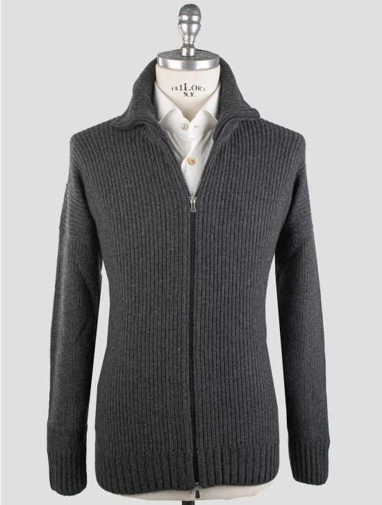 Gran Sasso Gran Sasso Gray Cashmere Sweater Full Zip Gray 000