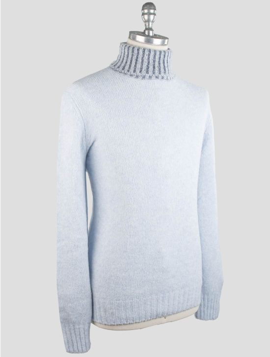Gran Sasso Gran Sasso Light Blue Virgin Wool Pa Sweater Turtleneck Light Blue 001