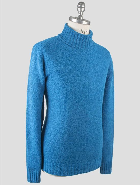 Gran Sasso Gran Sasso Blue Virgin Wool Pa Sweater Turtleneck Blue 001