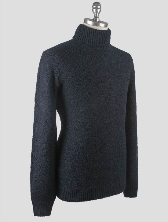 Gran Sasso Gran Sasso Blue Wool Pa Cashmere Sweater Turtleneck Blue 001