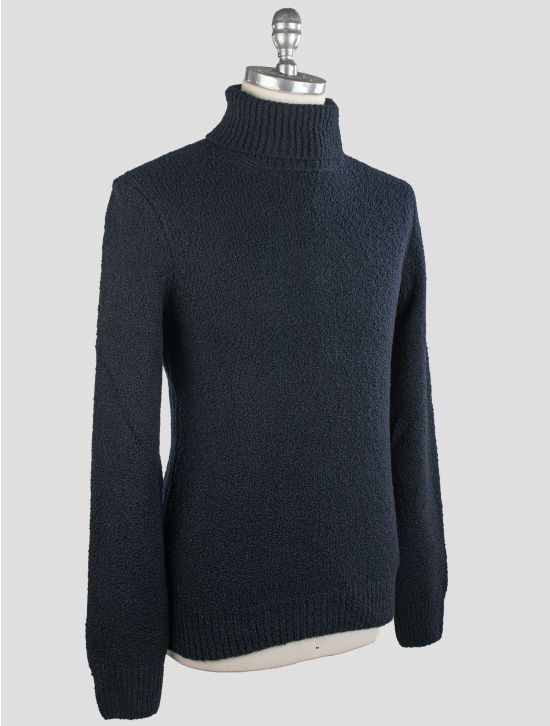 Gran Sasso Gran Sasso Dark Blue Wool Pa Cashmere Sweater Turtleneck Dark Blue 001