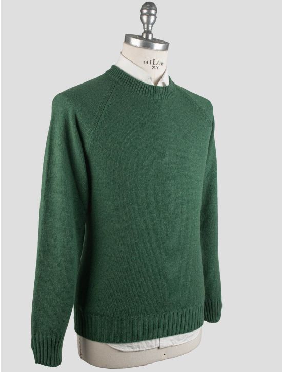 Gran Sasso Gran Sasso Green Cashmere Virgin Wool Sweater Crewneck Green 001