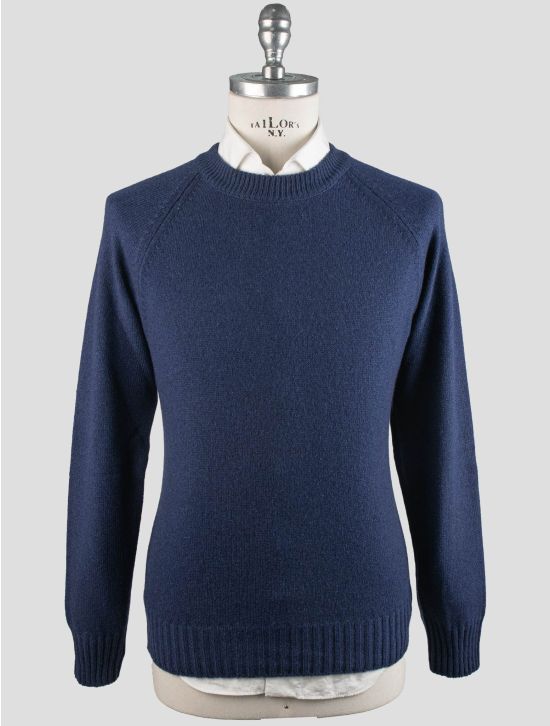 Gran Sasso Gran Sasso Blue Cashmere Virgin Wool Sweater Crewneck Blue 000
