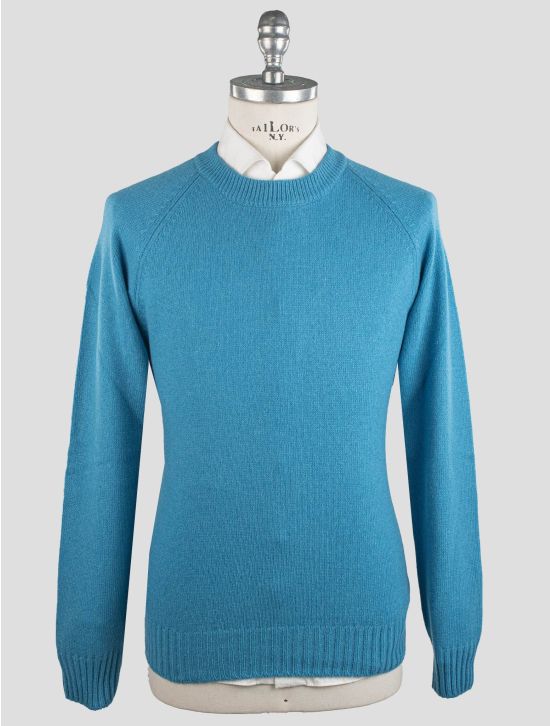 Gran Sasso Gran Sasso Light Blue Cashmere Virgin Wool Sweater Crewneck Light Blue 000