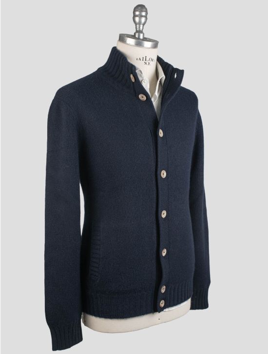 Gran Sasso Gran Sasso Blue Cashmere Sweater Cardigan Blue 001