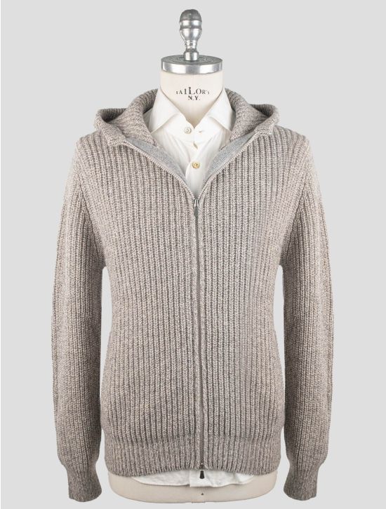 Gran Sasso Gran Sasso Gray Cashmere Virgin Wool Sweater Full Zip Gray 000