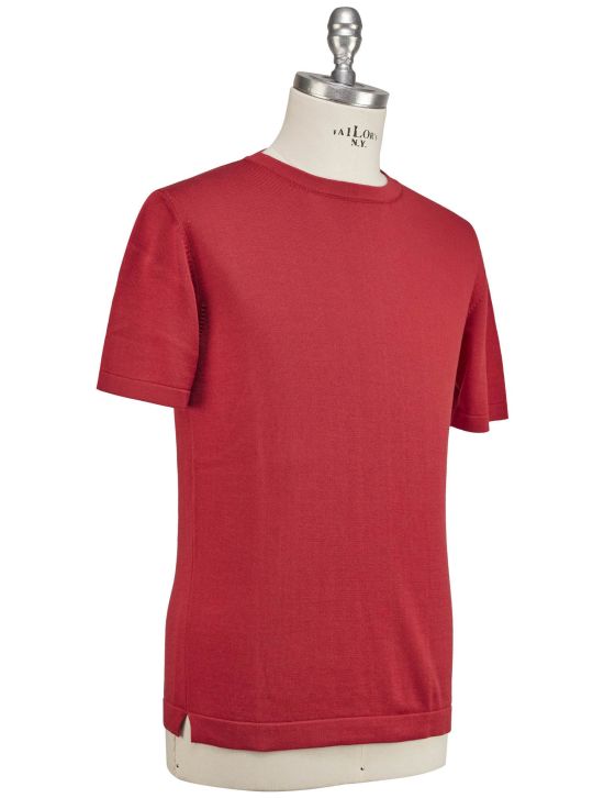Luigi Borrelli Luigi Borrelli Red Cotton T-Shirt Red 001