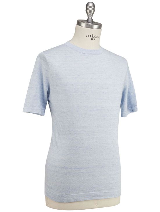 Luigi Borrelli Luigi Borrelli Light Blue Linen Cotton T-Shirt Light Blue 001