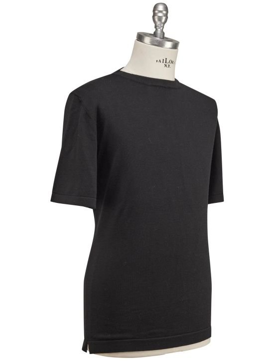 Luigi Borrelli Luigi Borrelli Black Cotton T-Shirt Black 001