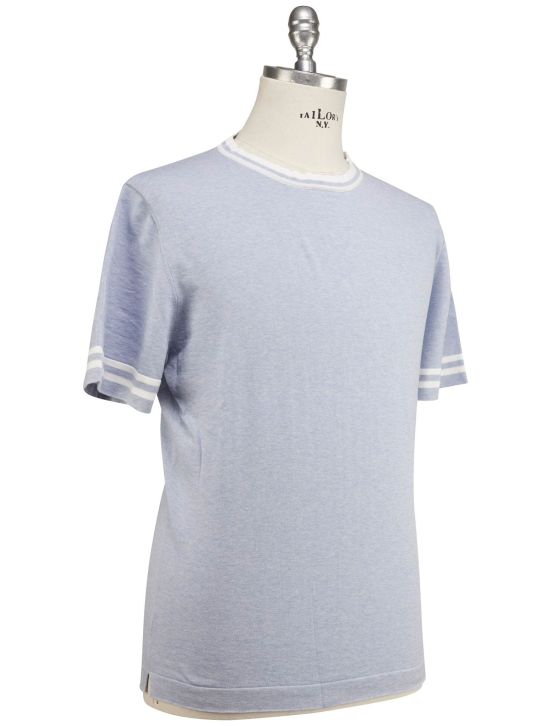 Luigi Borrelli Luigi Borrelli Light Blue Cotton T-Shirt Light Blue 001