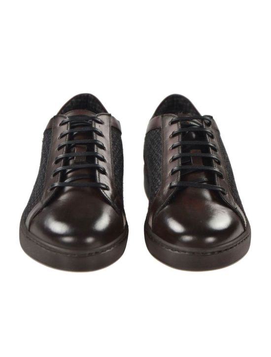 Kiton KITON Brown Leather Cashmere Shoes Brown 001