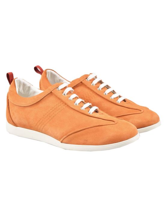 Kiton KITON Orange Leather Suede Sneakers Orange 000