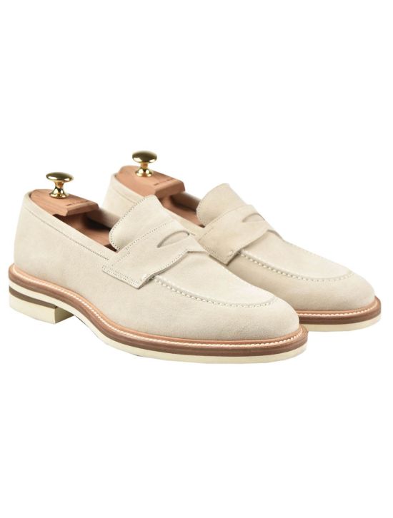 Kiton KITON Beige Leather Suede Loafers Beige 000
