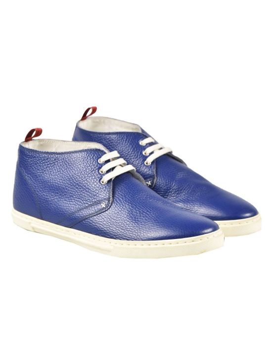 Kiton KITON Blue Leather Sneakers Blue 000
