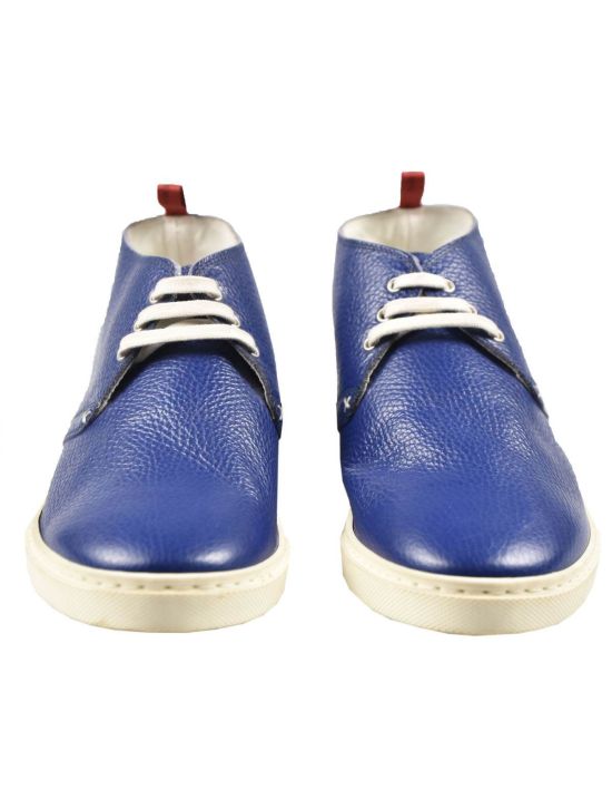 Kiton KITON Blue Leather Shoes Blue 001