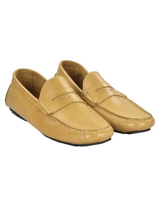 Kiton KITON Yellow Leather Shoes Yellow 000