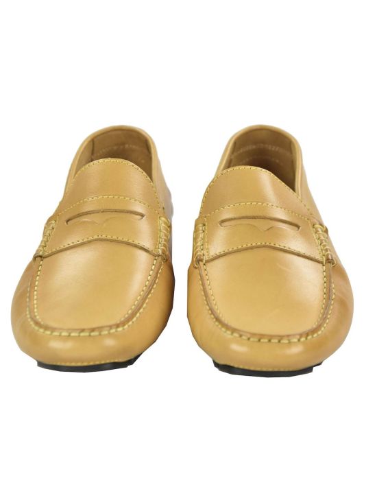 Kiton KITON Yellow Leather Shoes Yellow 001