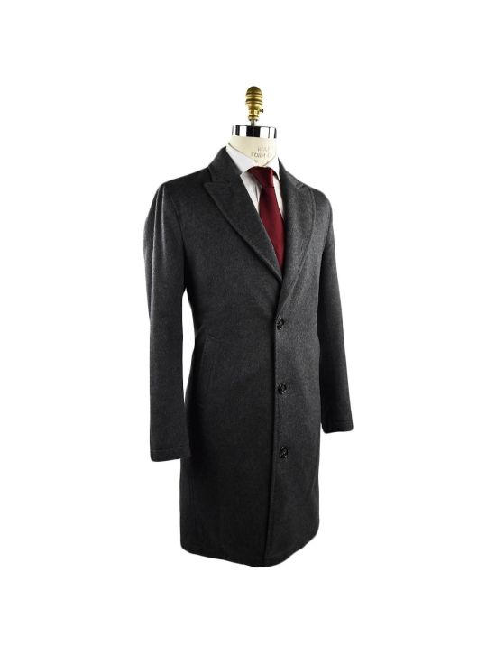 Kiton KITON Grey Cashmere Overcoat Gray 001