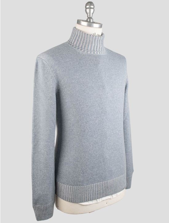 Gran Sasso Gran Sasso Light Blue Cashmere Sweater Turtleneck Light Blue 001