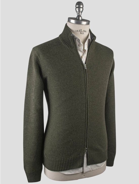 Gran Sasso Gran Sasso Green Cashmere Sweater Full Zip Green 001