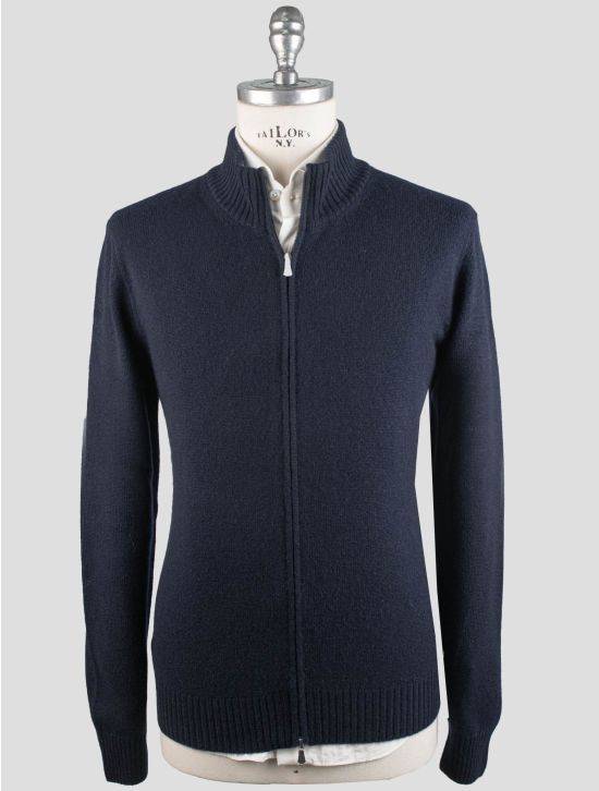 Gran Sasso Gran Sasso Blue Cashmere Sweater Full Zip Blue 000
