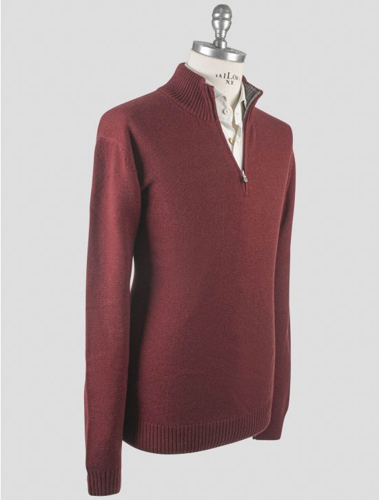 Gran Sasso Gran Sasso Red Cashmere Sweater Half Zip Red 001