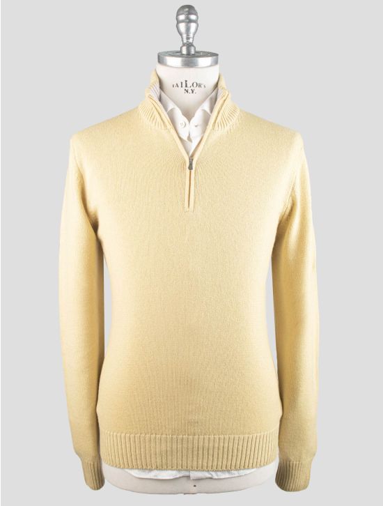 Gran Sasso Gran Sasso Yellow Cashmere Sweater Half Zip Yellow 000