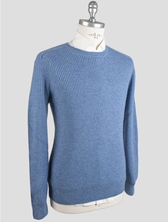 Gran Sasso Gran Sasso Gray Cashmere Sweater Crewneck Blue 001