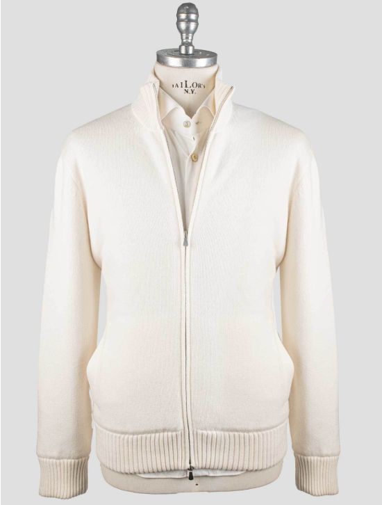 Gran Sasso Gran Sasso White Cashmere Shearling Coat Full Zip White 000