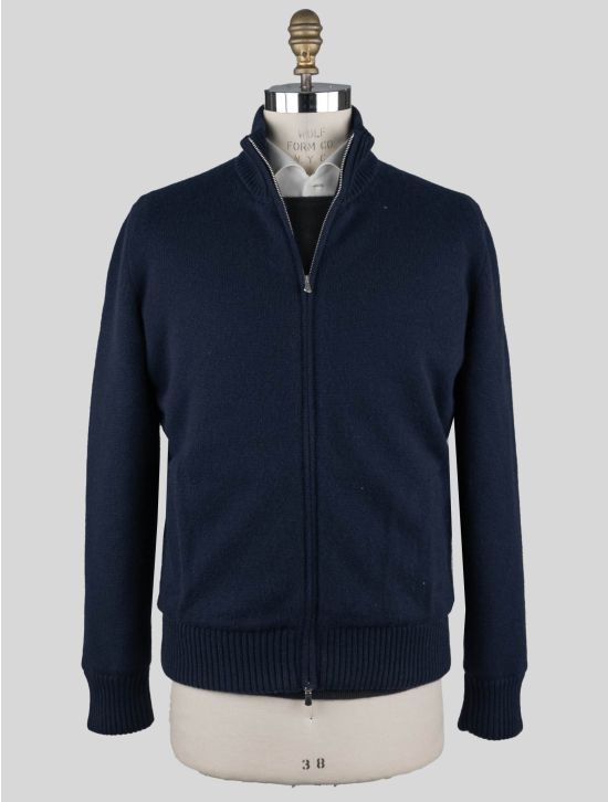 Gran Sasso Gran Sasso Blue Cashmere Faux Fur Pl Sweater Coat Blue 000