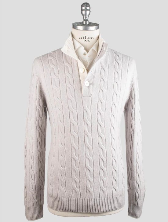 Gran Sasso Gran Sasso Gray Cashmere Sweater Half Button Gray 000