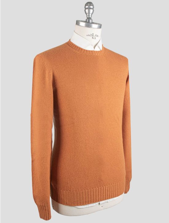 Gran Sasso Gran Sasso Orange Virgin Wool Sweater Crewneck Orange 001